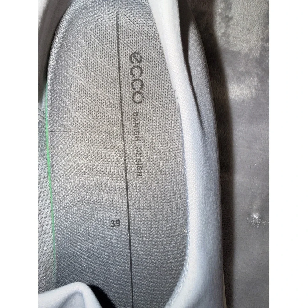 ECCO Danish Design Womens Grey Textile Slip On Wedge Platform Sneakers Size 39